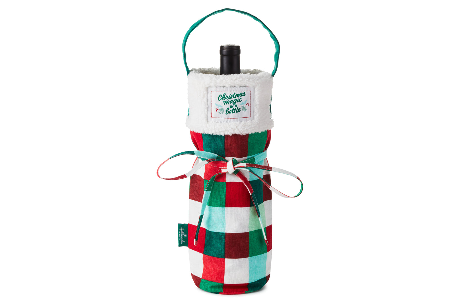 HALLMARK CHRISTMAS MAGIC WINE BAG WITH HANDLE